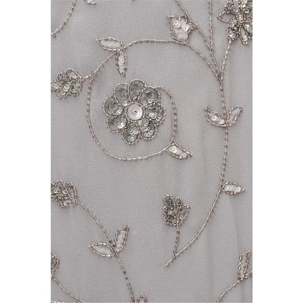 BHLDN Plymouth Wrap Dress Lavender Gray NEW - Picture 3 of 9